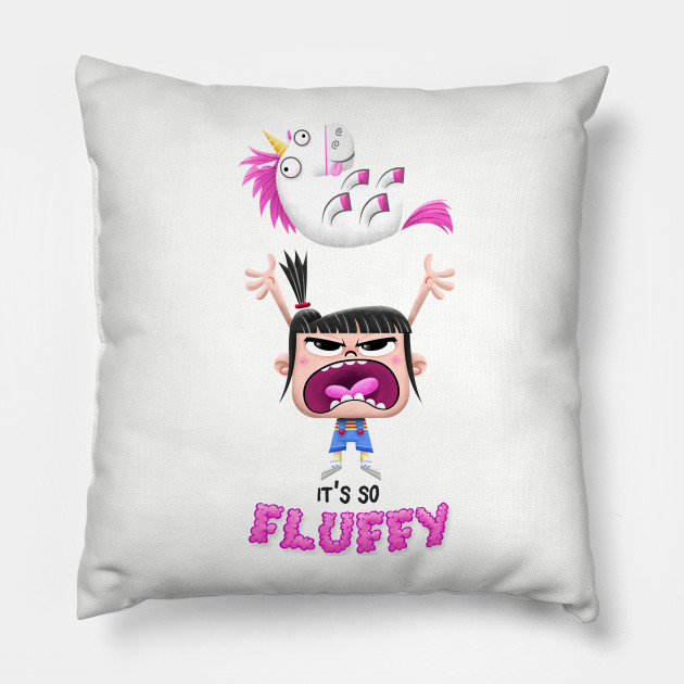 fluffy unicorn pillow