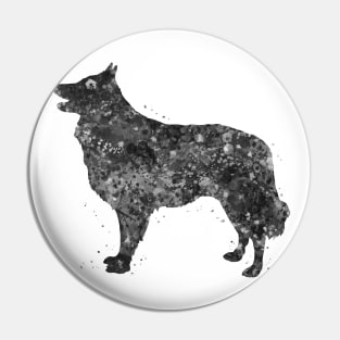 Schipperke Dog black and white Pin