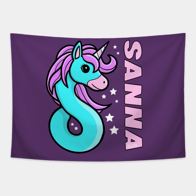 Sanna Unicorn Tapestry by Sketchy