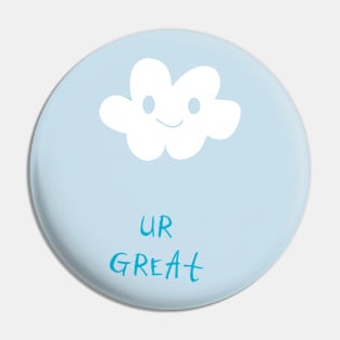 Cloud Happy Smile Pin