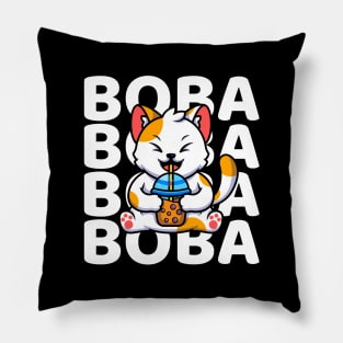 Boba Cat Pillow