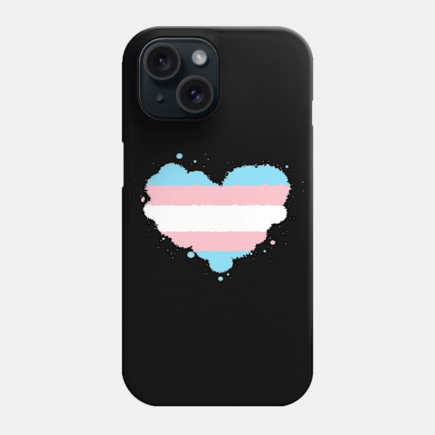 Transgender Pride Heart Flag Awareness Phone Case by BrightGift