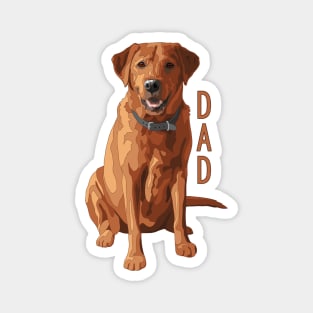 Lab Dad Red Labrador Retriever Dog Lover Magnet