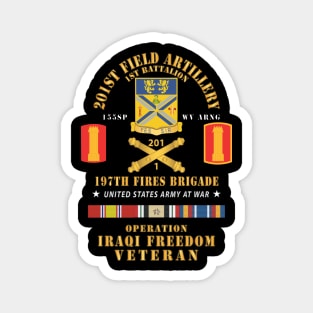 1st Battalion, 201st Artillery, 197th Fires Bde - Operation Iraqi Freedom Veteran X 300 Magnet