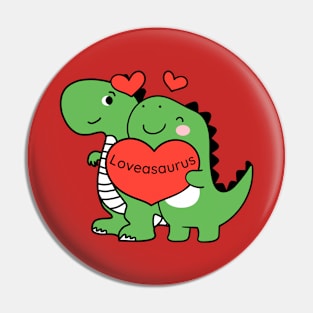 Valentines Day Loveasaurus Pin