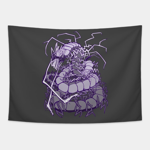 Scary Scolopendra Tapestry by ATX-sketch