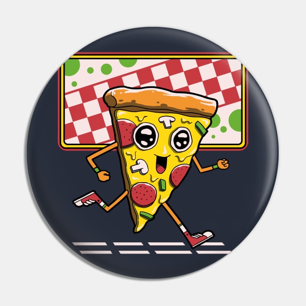 Pizza Run Pin by Vincent Trinidad Art