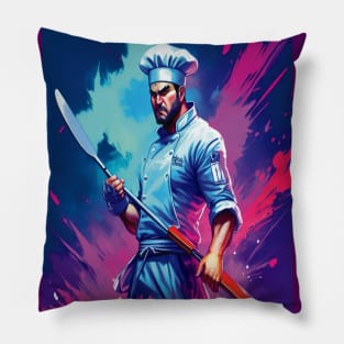 Angry Chef Color Splash Pillow