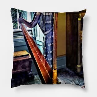 Music - Elegant Harp Pillow