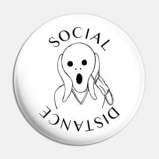 The Scream Social Distance Pin