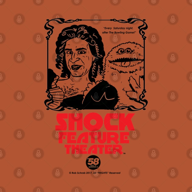 TV 58 SHOCK FEATURE THEATER promo shirt by RobSchrab