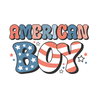 American Boy Groovy Font T-Shirt