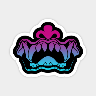 Bali Demon Mask Teeth Vaporwave Magnet