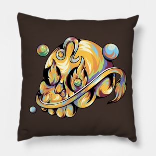 Leo Skull Zodiac Pillow