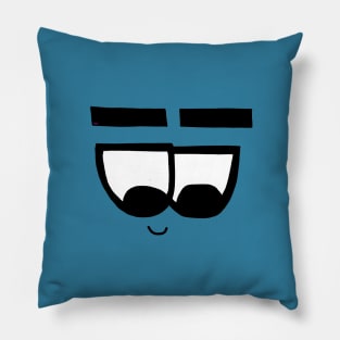 Smirking carton eyes Pillow