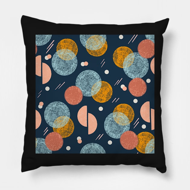 Dots and dashes pattern Pillow by Papergrape