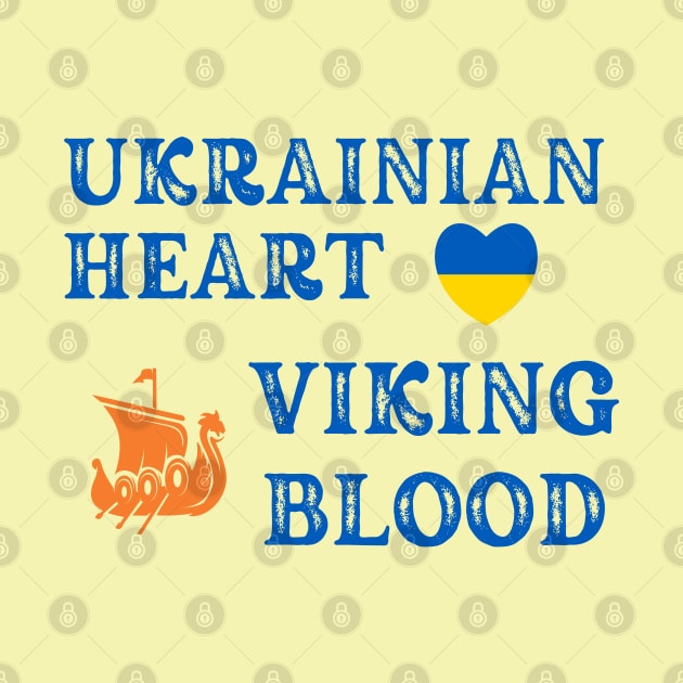 Ukrainian Heart Viking Blood. Gift ideas for historical enthusiasts. by Papilio Art