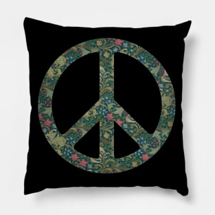 Floral Peace Sign Pillow