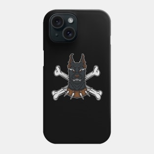 Doberman and Cross Bone Phone Case