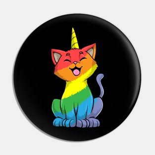 Cat as Unicorn with Color change Pin