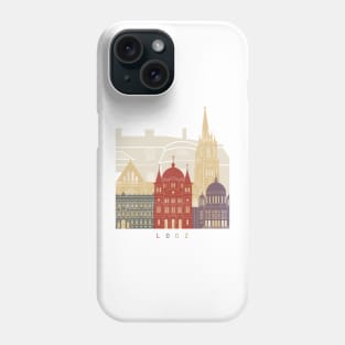 Lodz skyline poster Phone Case