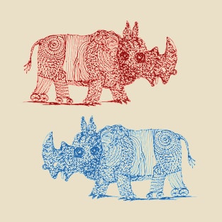 Two Rhinos with a handicap T-Shirt