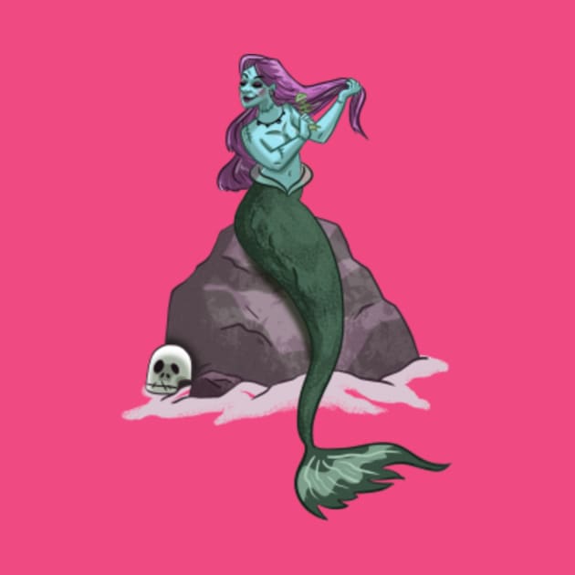 Goth Mermaid by ClairesGreetings