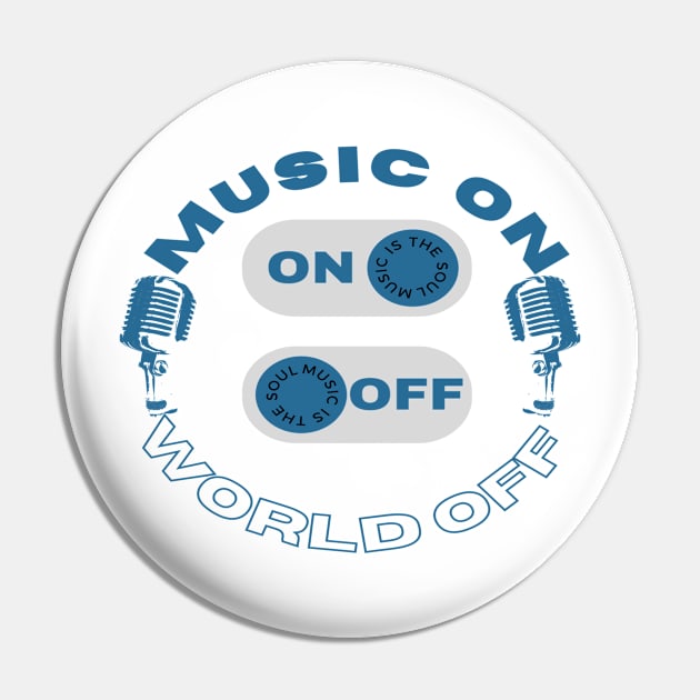 Music is the soul Pin by Rizqikhrn