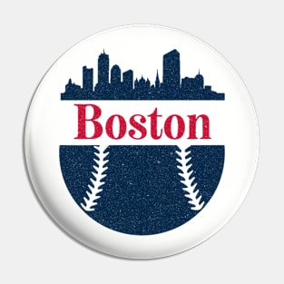 Boston Baseball skyline Pin