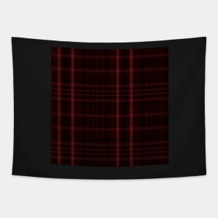 Gothic Aesthetic Sorcha 1 Hand Drawn Textured Plaid Pattern Tapestry