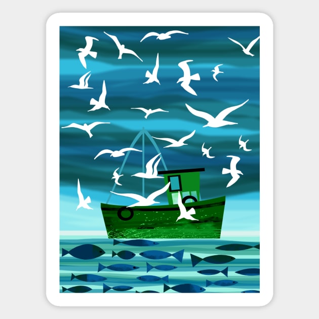 Fishing Boat - Fishing Boat - Sticker