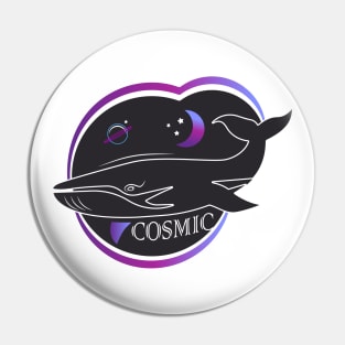 Space whale Pin