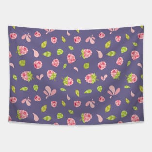 Raspberry Boom Seamless Surface Pattern Design Tapestry