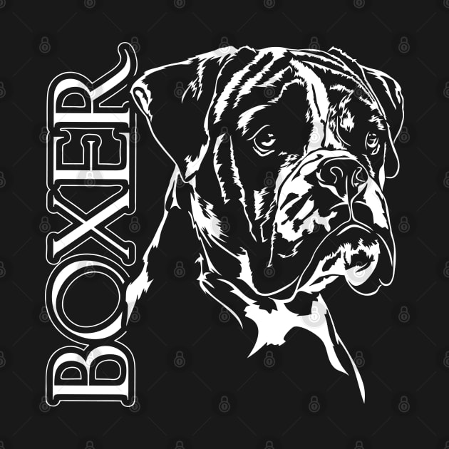 Boxer dog portrait by wilsigns