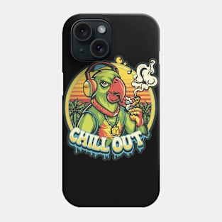 Pop Culture Parrot in Hip Hop Gear Phone Case