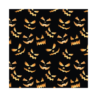 Spooy Halloween Haunted Faces T-Shirt