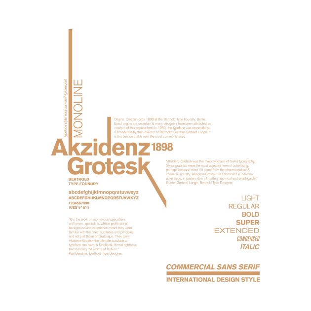 Akzidenz Grotesk Typeface Font Typography Design by So Young So Good