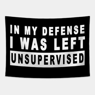 Funny In my defense i was left unsupervised Tapestry