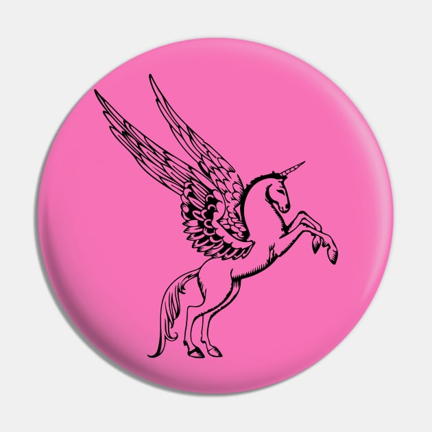 Unicorn Pegasus Pin by idrockthat