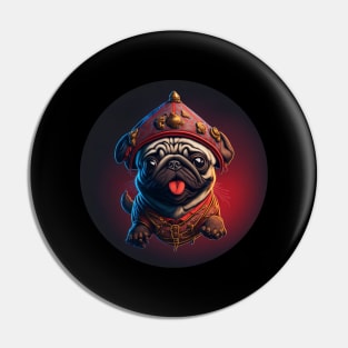 Pirate jumping pug Pin