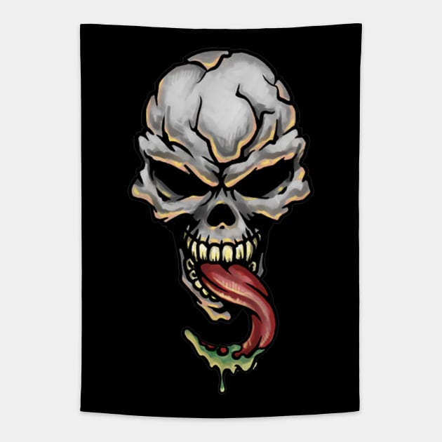 Vigilante Skull Tapestry by Kayama MyArt.Co