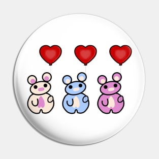 Three Chibis (Balloons) Pin