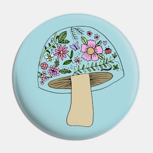 Garden Mushroom Pin