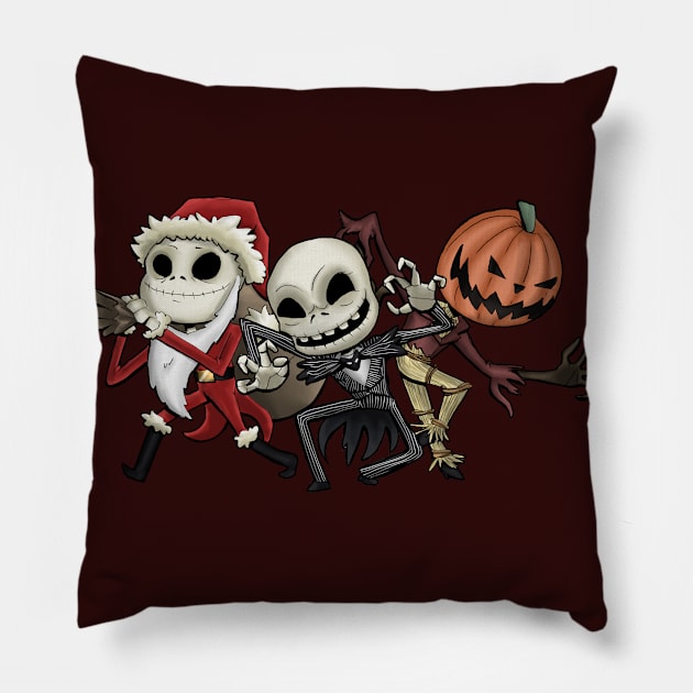 King of Halloween Pillow by zacksmithart