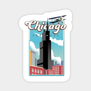 Chicago Illinois Skyscraper Magnet