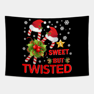 Sweet But Twisted Funny Candy Cane Christmas Xmas Pajama Tapestry