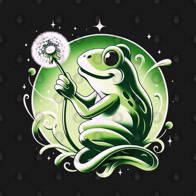 dandelion frog by WorldByFlower