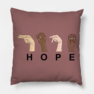 Hope in Sign Language Pillow