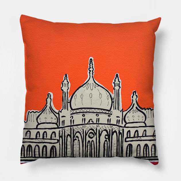 Sunset Pavilion Pillow by AdamRegester