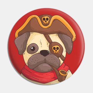 Pug Pirate Pin